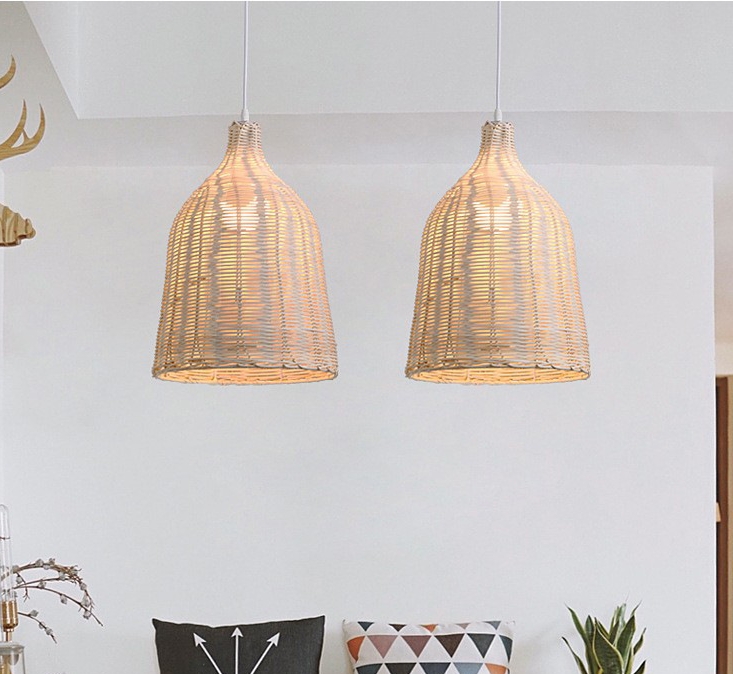 Rattan Wicker Rustic Lampshade Pendant Light