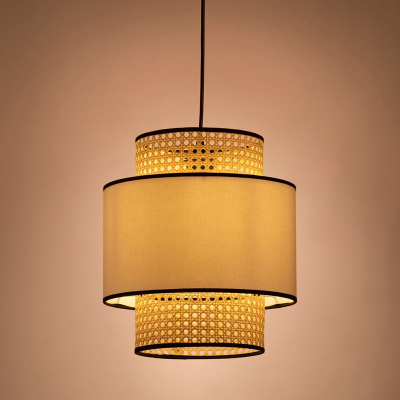 Creative Hand-woven Rattan Pendant Light For Living Room Quality Dining Room Decoration