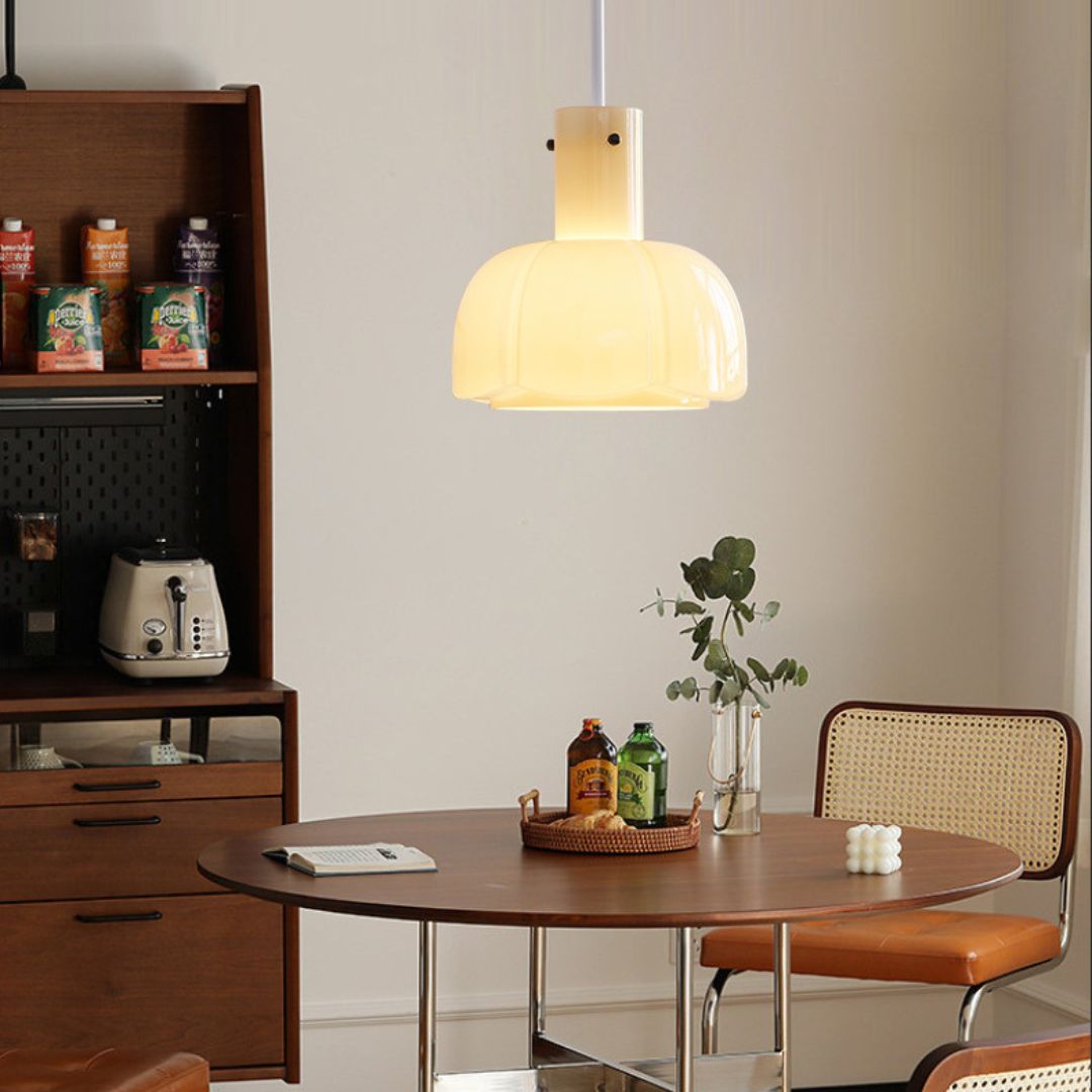 Nordic Retro Bud Glass Pendant Light Bedside Lamp