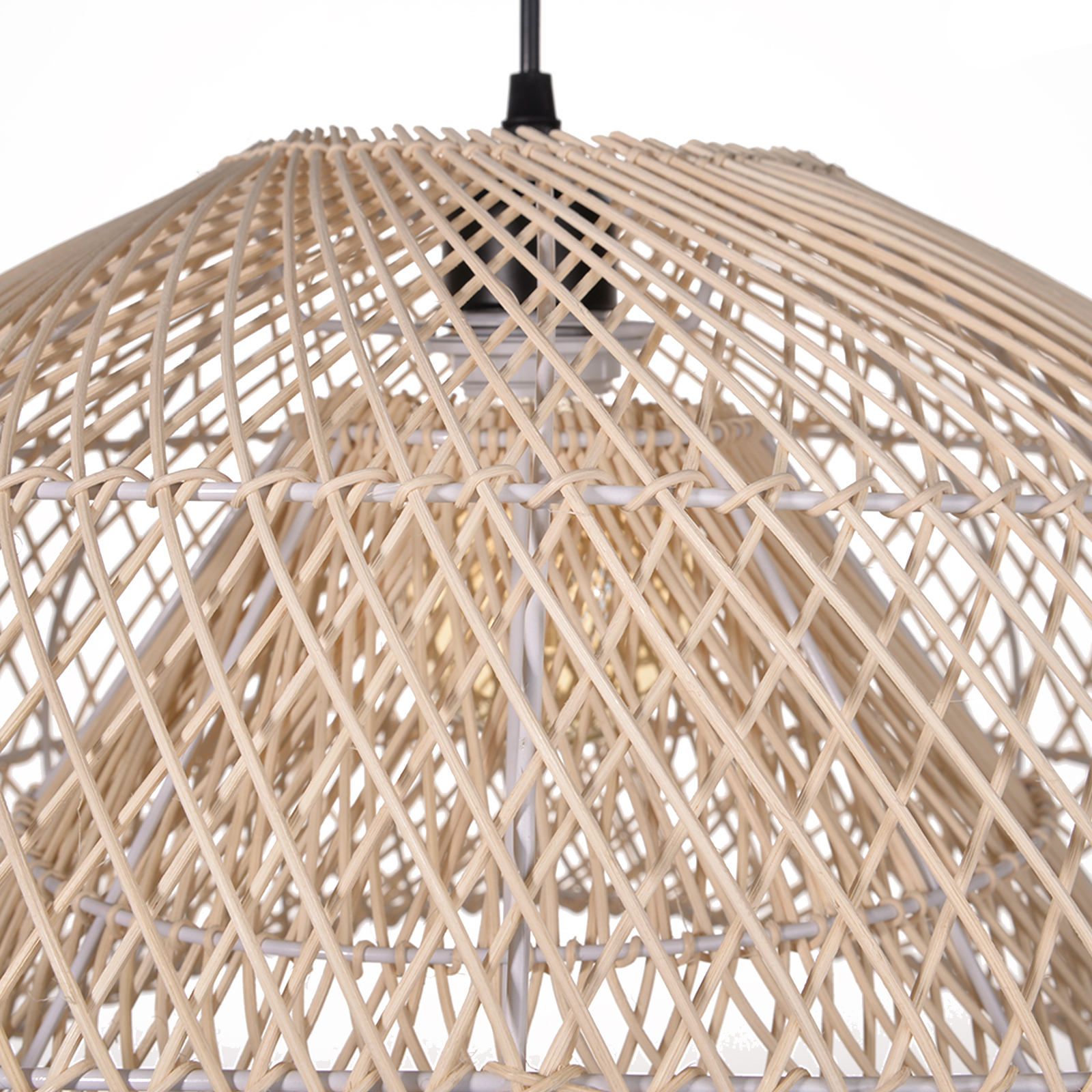 Handmade Bamboo Wicker Lampshade Vintage Rattan Pendant Light