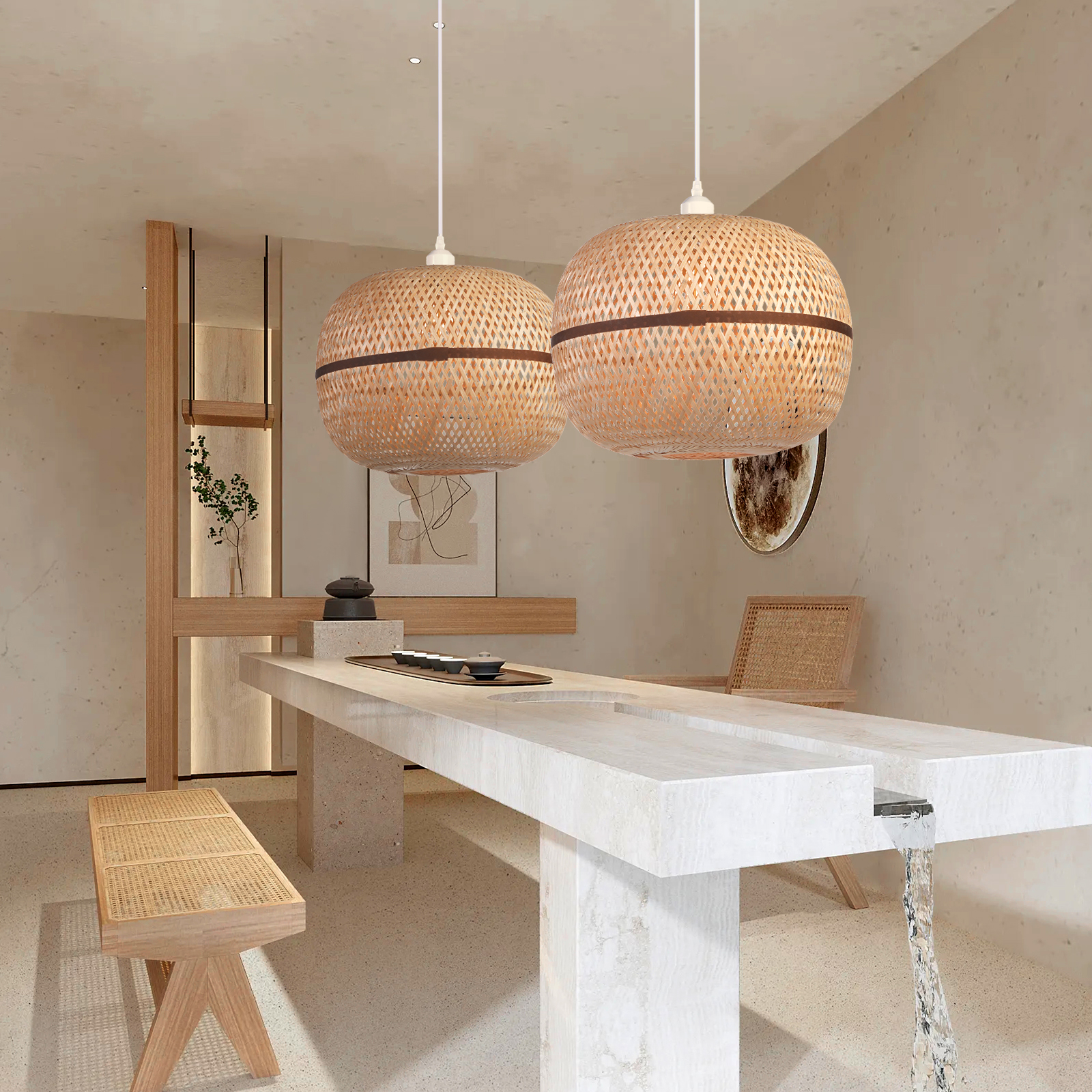 Rattan Novelty Pendant Lights Wicker Pendant Shade