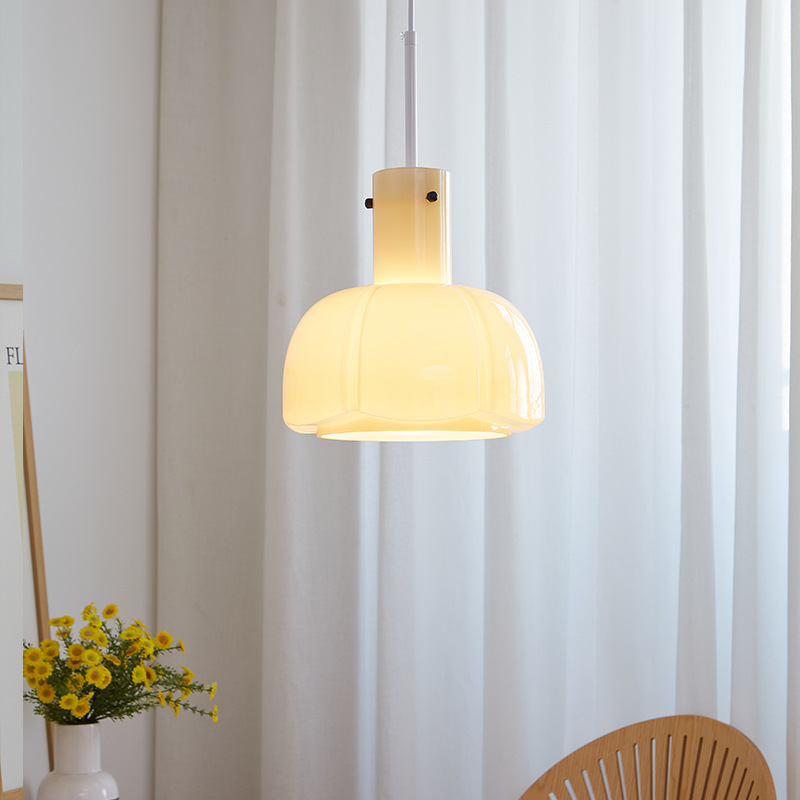 Nordic Retro Bud Glass Pendant Light Bedside Lamp