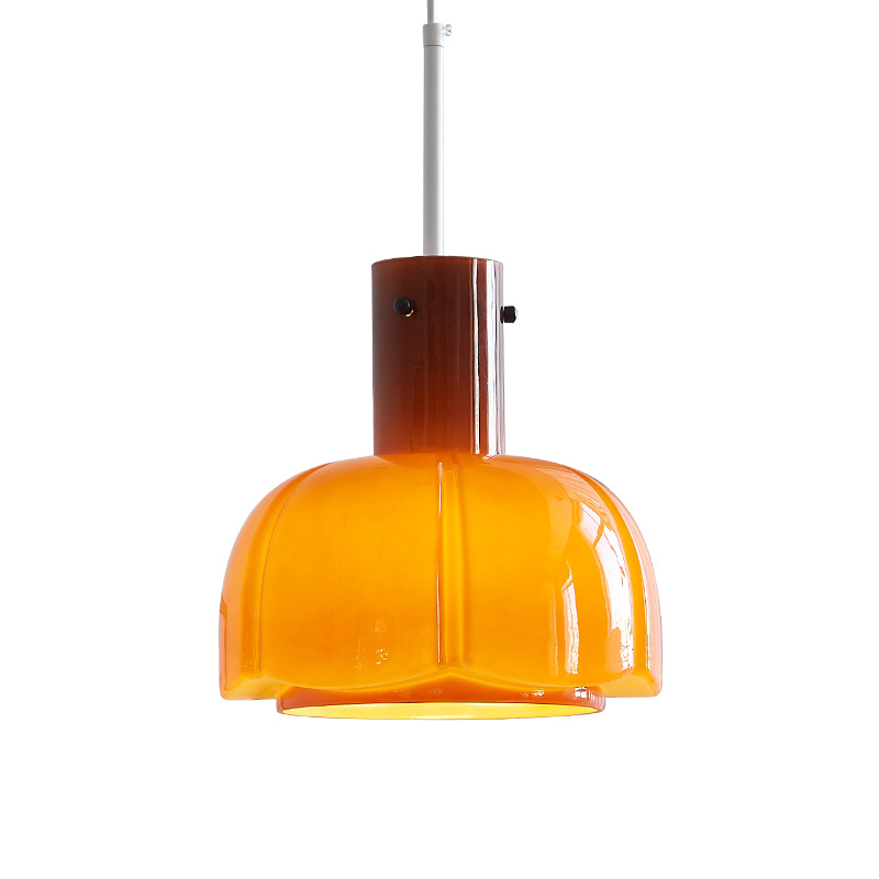 Nordic Retro Bud Glass Pendant Light Bedside Lamp
