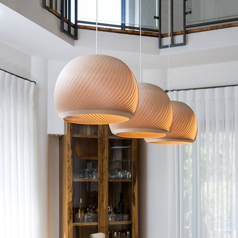 Japanese Style Veneer Chandelier