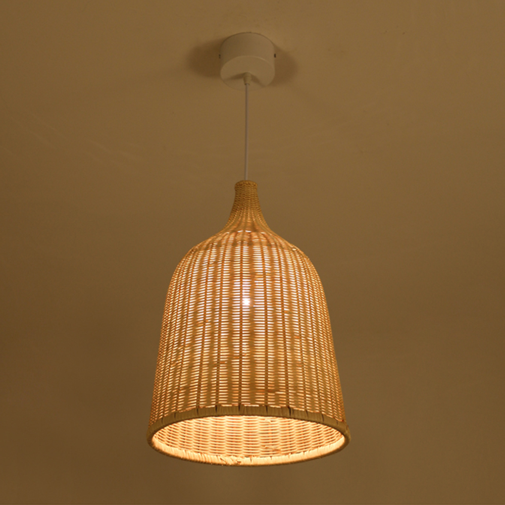 Rattan Wicker Rustic Lampshade Pendant Light
