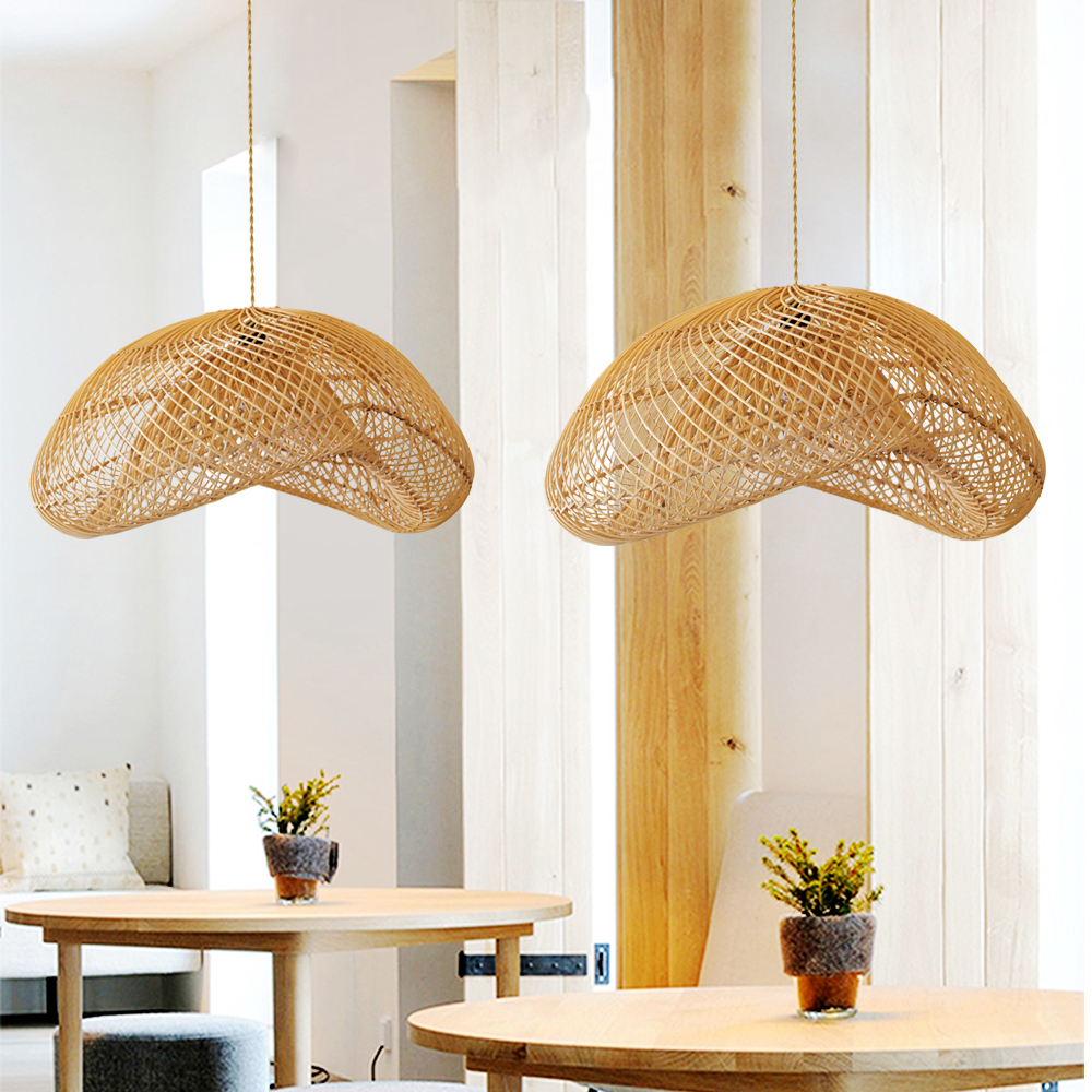 Handmade Bamboo Chandelier Vintage Rattan Pendant Light