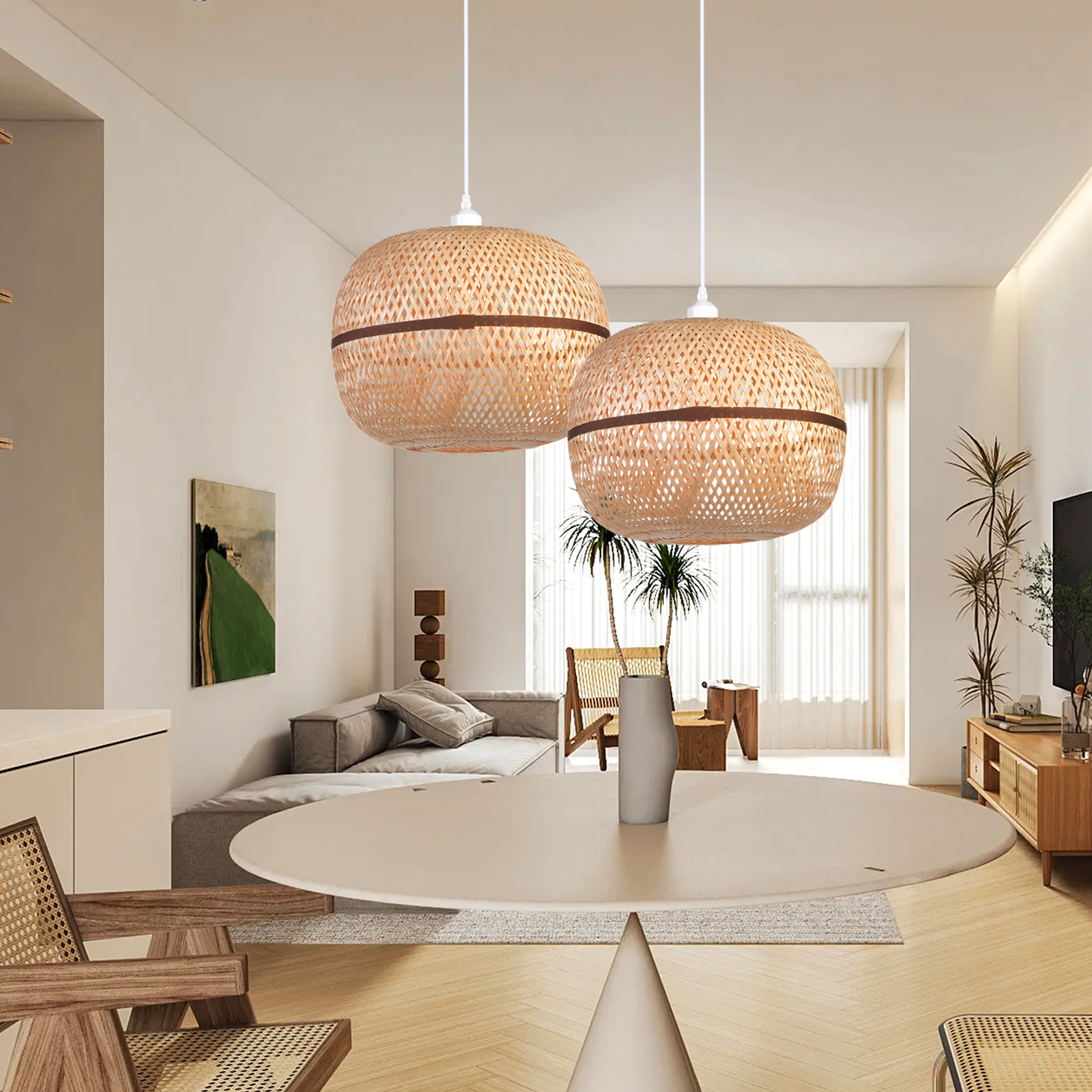 Rattan Novelty Pendant Lights Wicker Pendant Shade