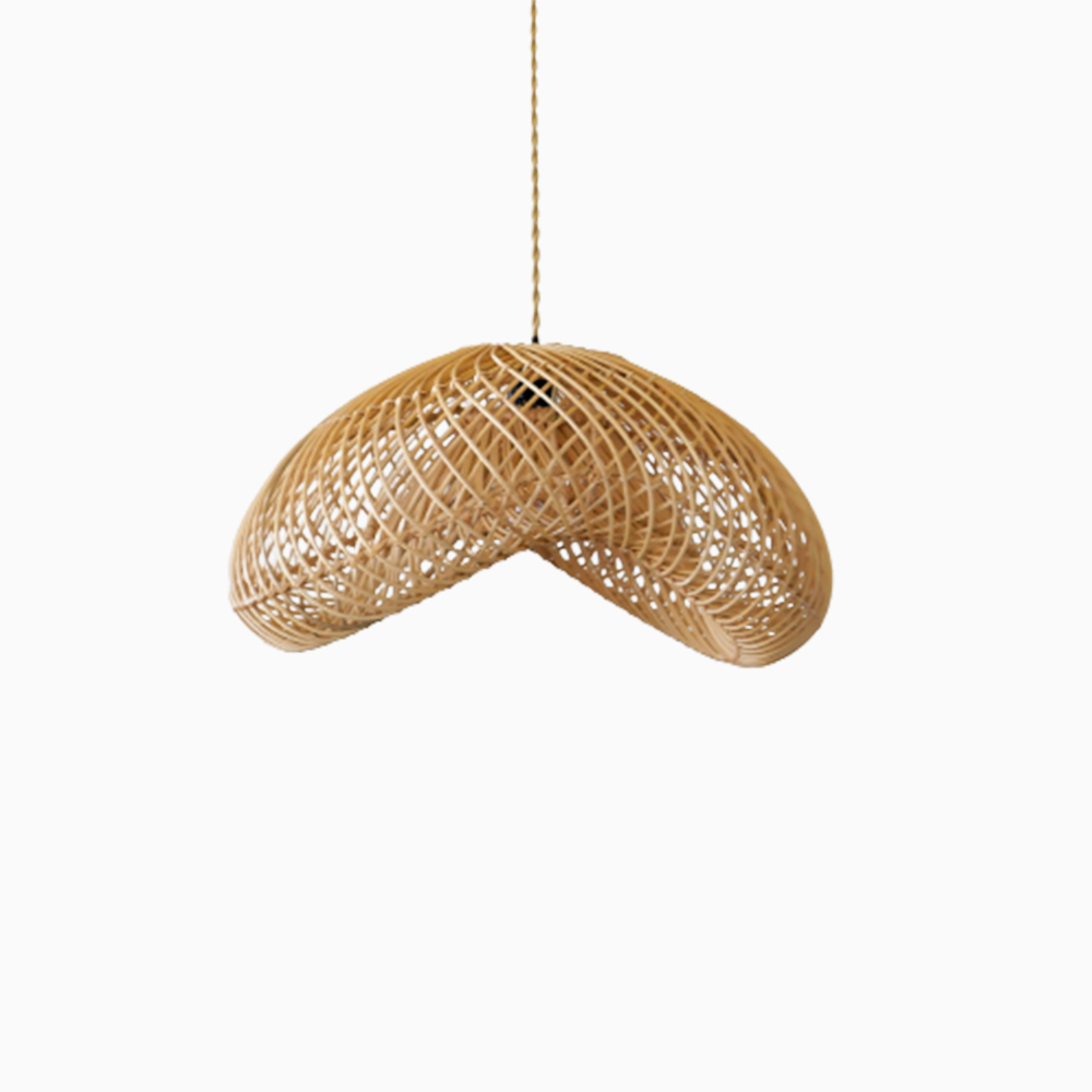 Handmade Bamboo Wicker Lampshade Vintage Rattan Pendant Light