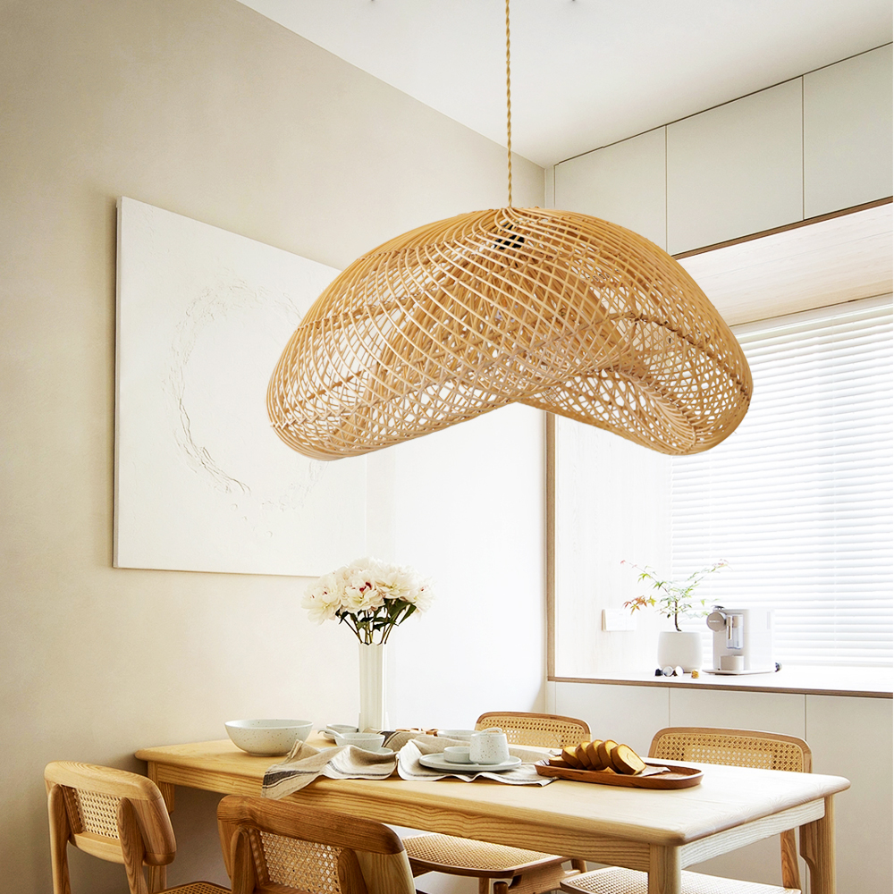 Handmade Bamboo Chandelier Vintage Rattan Pendant Light
