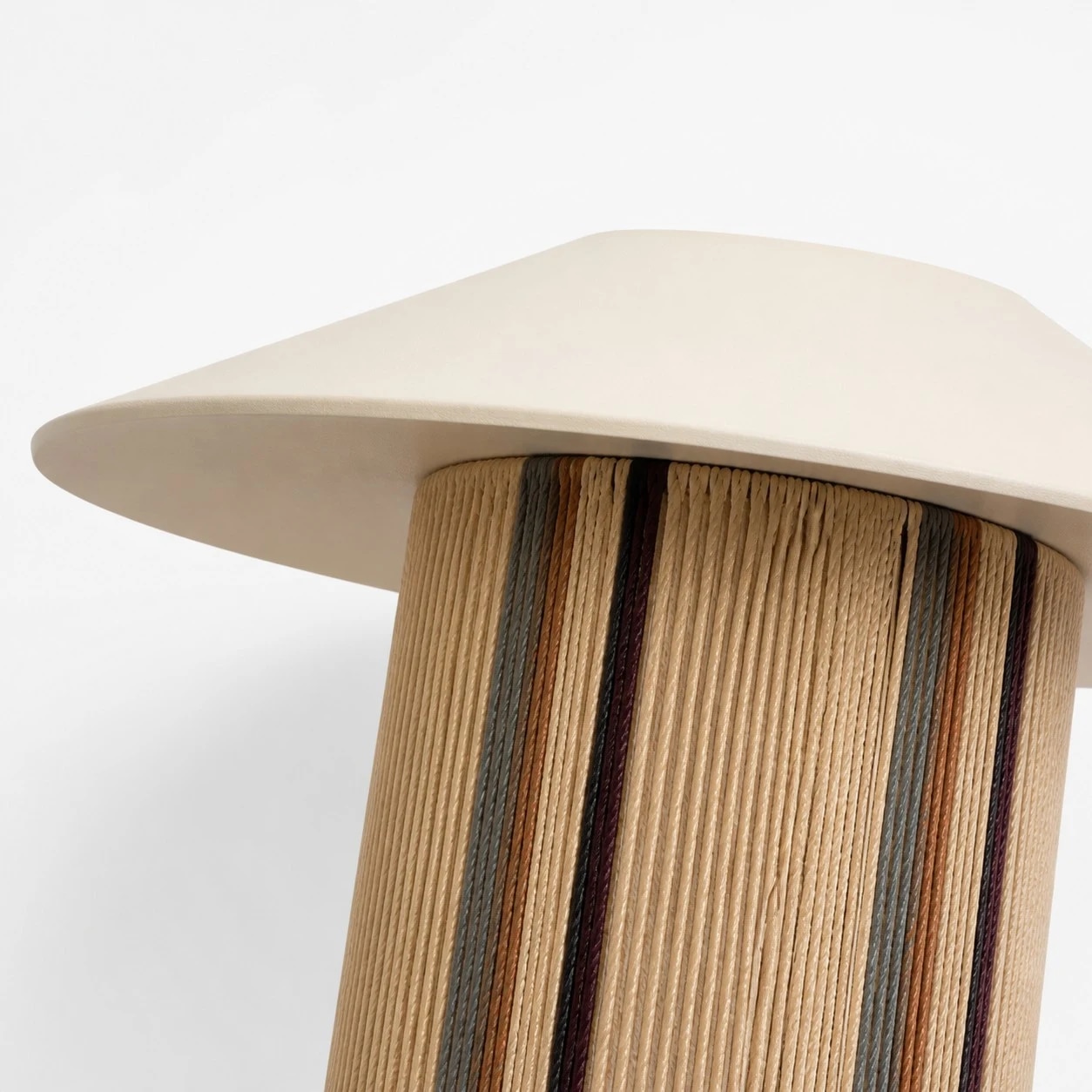 Woven wall sconce pleated shade detail